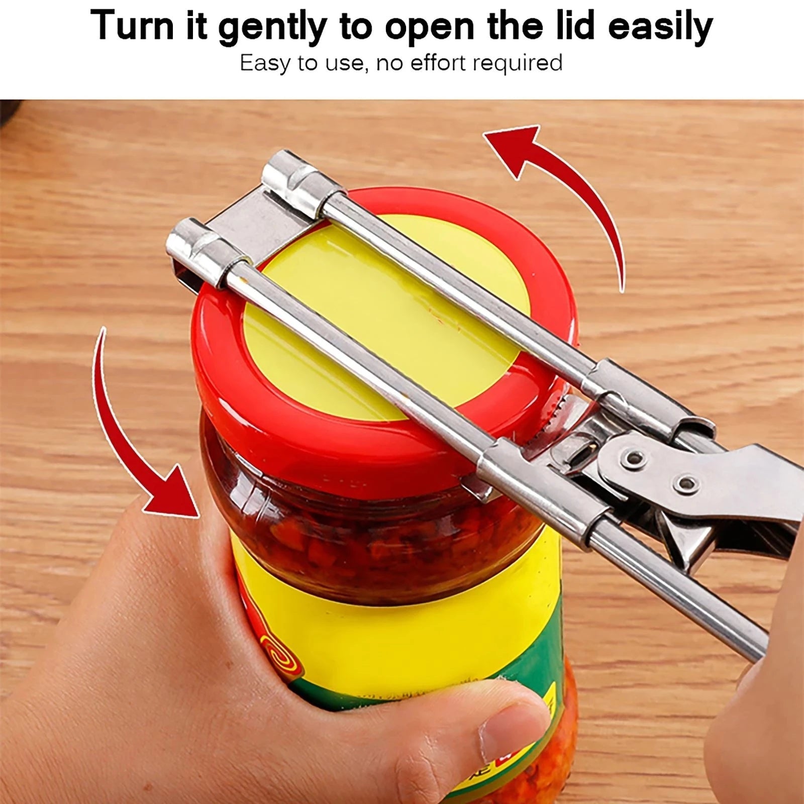 Premium Adjustable Stainless Steel Jar Opener – Multi-Function Kitchen Tool for Effortless Opening