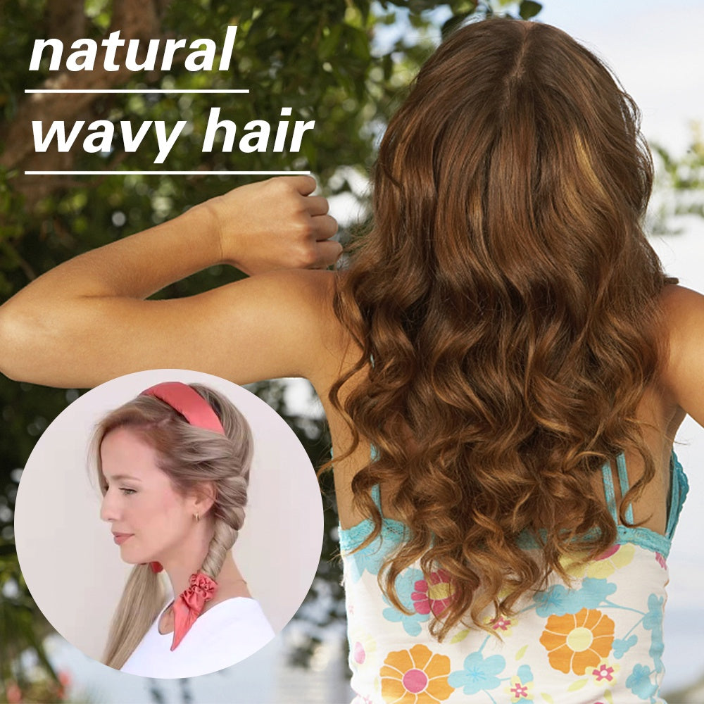 Heatless Big Wave Curling Rod Headband and Scrunchies