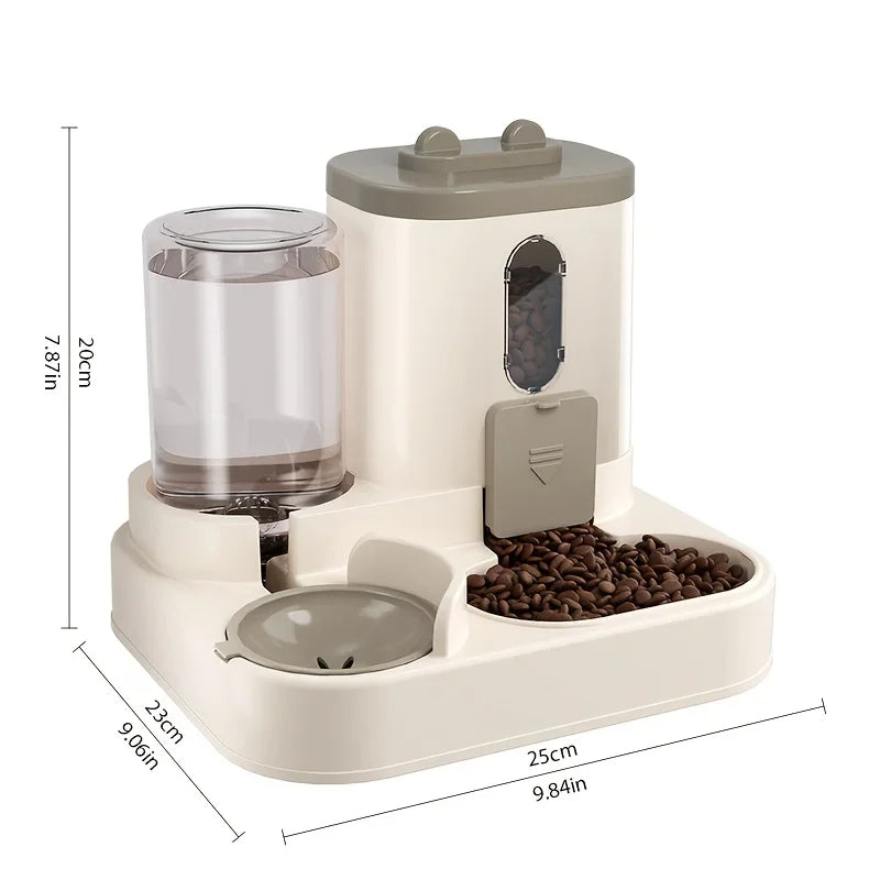 All-in-One Dog & Cat Feeder with Water Dispenser