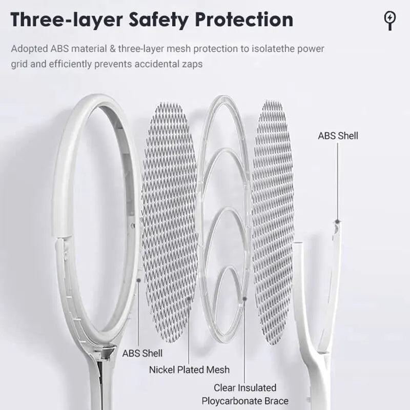 5-in-1 Ultra-Fast Charging Bug Zapper Racket