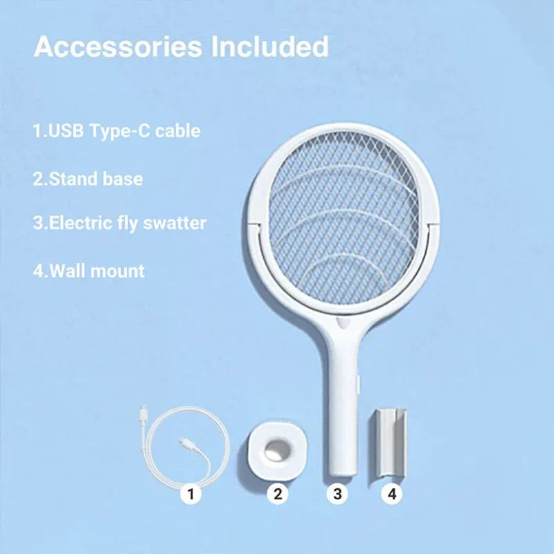 5-in-1 Ultra-Fast Charging Bug Zapper Racket