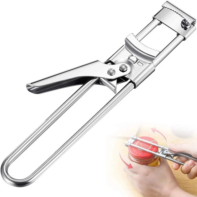 Premium Adjustable Stainless Steel Jar Opener – Multi-Function Kitchen Tool for Effortless Opening