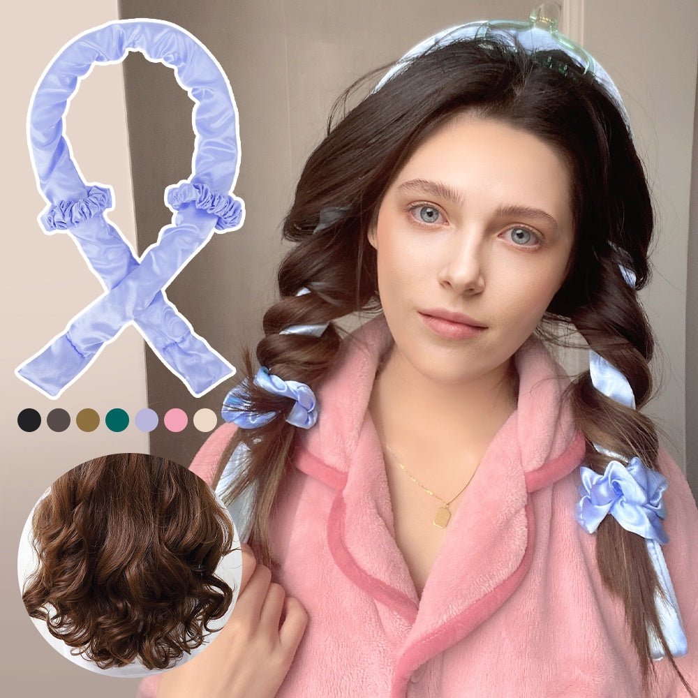 Heatless Big Wave Curling Rod Headband and Scrunchies