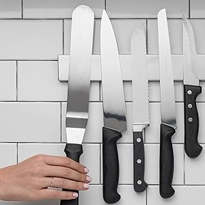 14-Inch Magnetic Knife & Tool Holder - Heavy-Duty Wall Mount for Kitchen & Garage