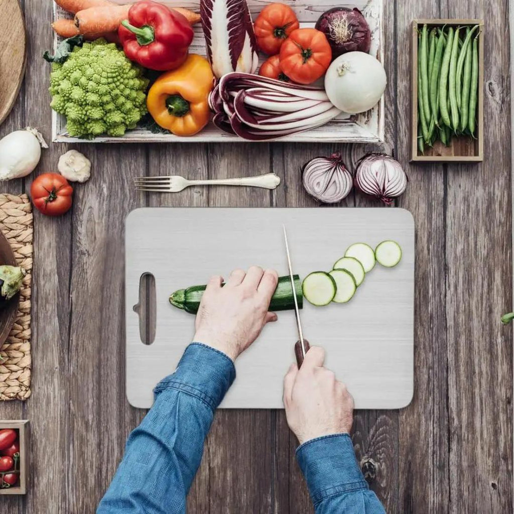 Premium Titanium Cutting Board — Ultra-Strong, Knife-Friendly, Easy to Clean