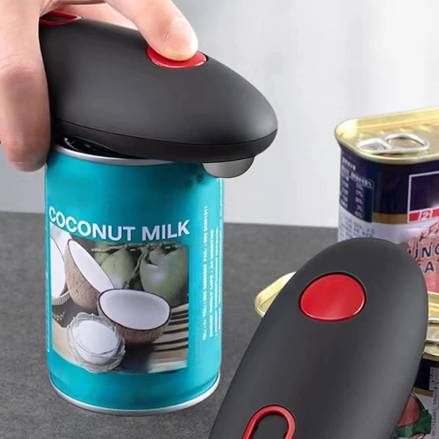 One-Touch Automatic Can Opener for Effortless, Hands-Free Opening