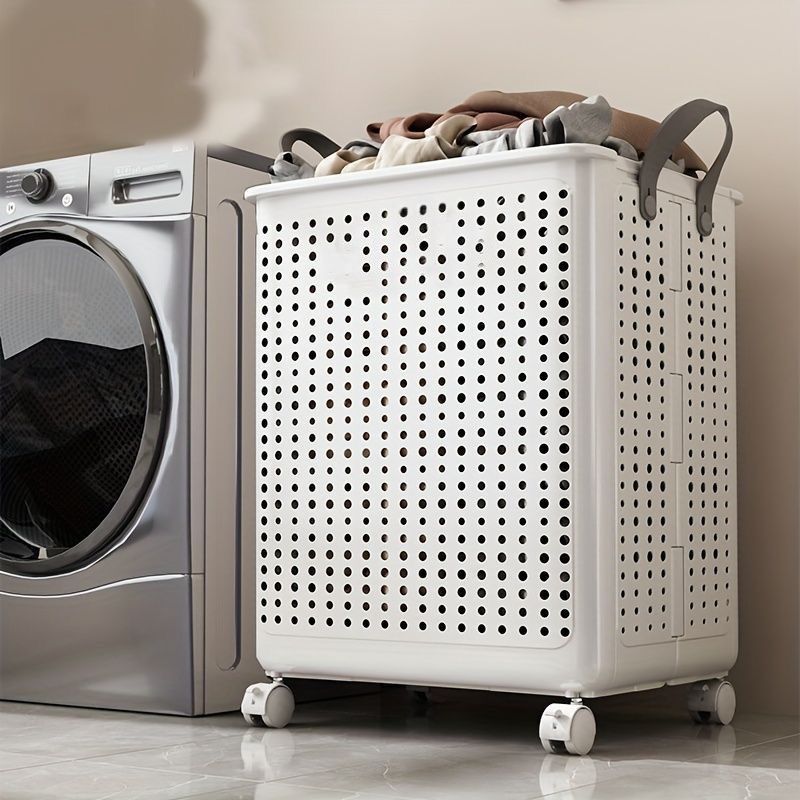 Rolling Laundry Basket with Wheels for Easy Transport