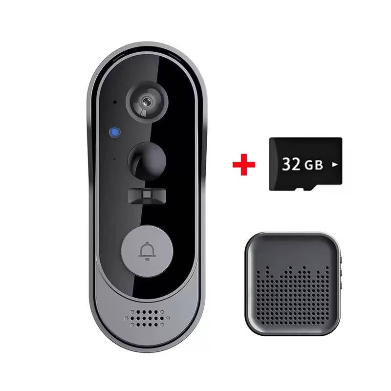 Wireless Smart Video Doorbell — No Subscription Needed, HD Camera for Clear, Real-Time Alerts