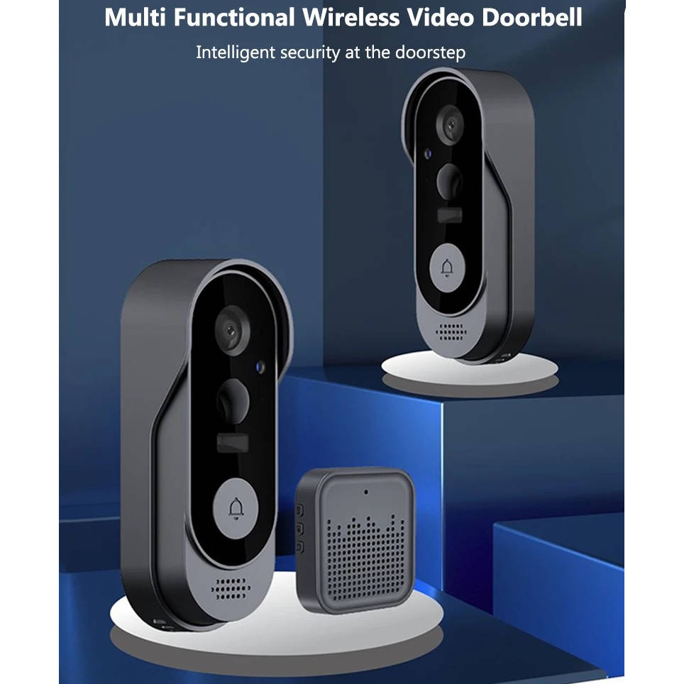 Wireless Smart Video Doorbell — No Subscription Needed, HD Camera for Clear, Real-Time Alerts