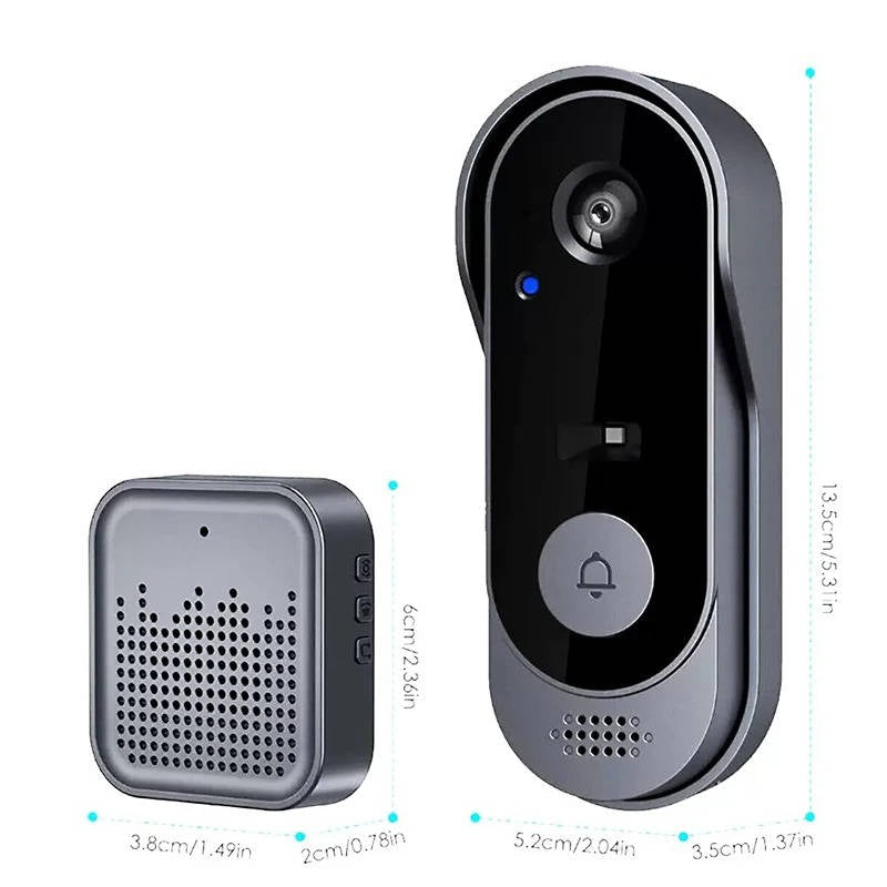 Wireless Smart Video Doorbell — No Subscription Needed, HD Camera for Clear, Real-Time Alerts