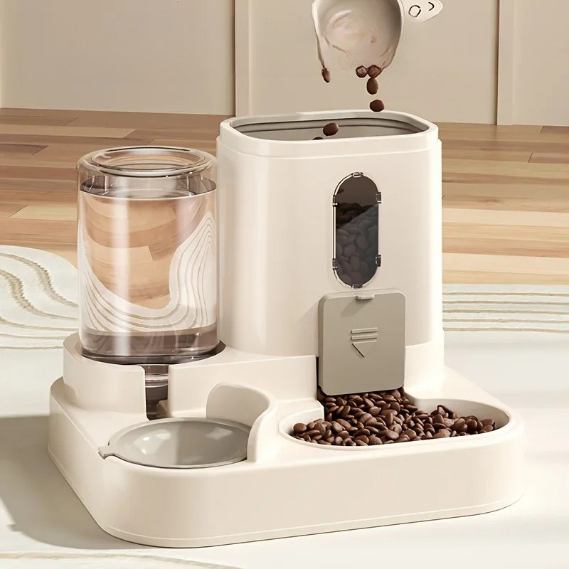All-in-One Dog & Cat Feeder with Water Dispenser