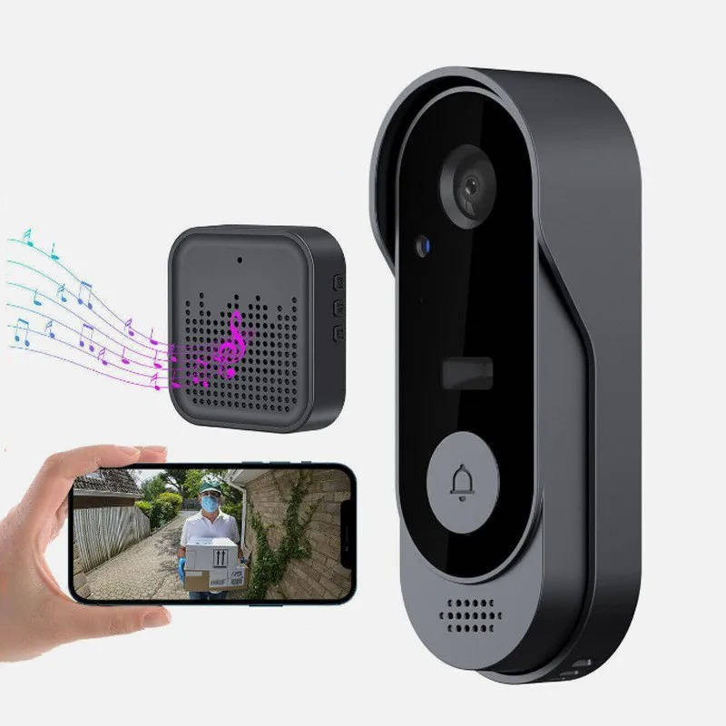 Wireless Smart Video Doorbell — No Subscription Needed, HD Camera for Clear, Real-Time Alerts